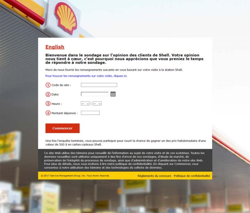 Concours La voix du client de Shell