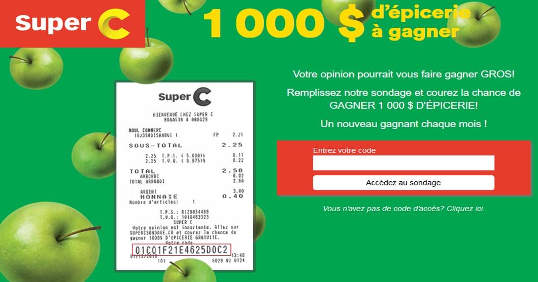 Concours sondage Super C