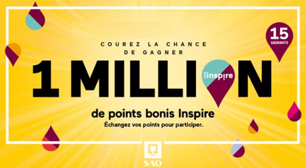 Concours 1 million de points SAQ Inspire