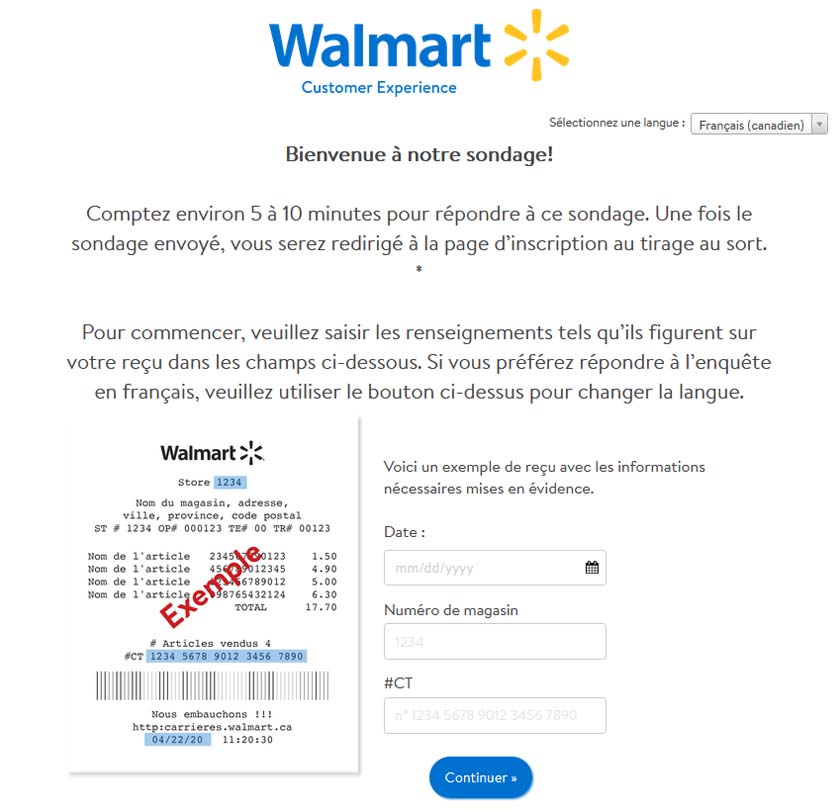 Concours Sondage Walmart