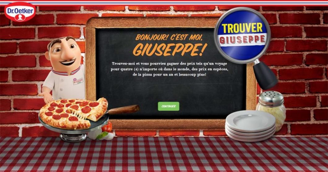 Concours Trouvez Giuseppe de Dr. Oetker