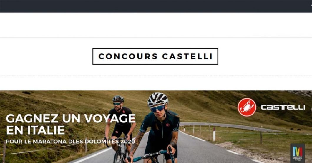 Concours Primeau Vélo Castelli Voyage en Italie