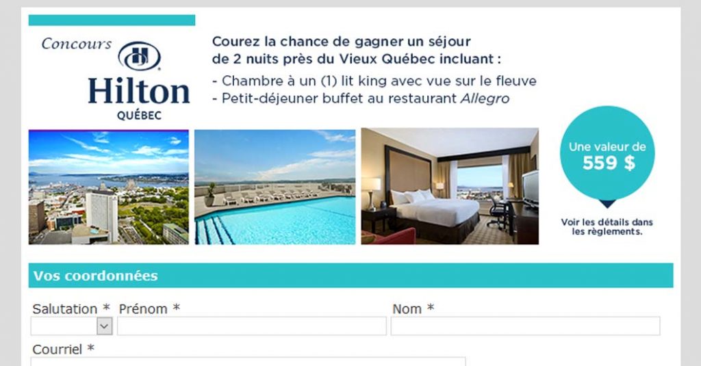 Concours Hôtel Hilton