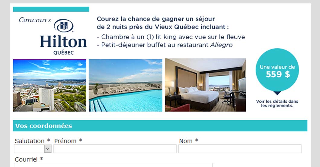 Concours Hôtel Hilton