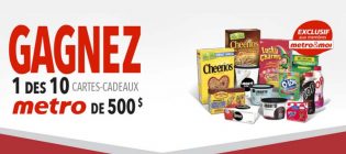 Concours Metro Gagnez 1 des 10 cartes-cadeaux de 500 $