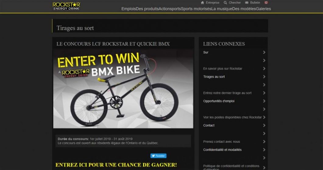Concours LCF Rockstar et Quickie BMX