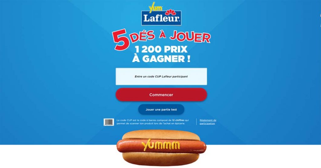 Concours Yum Lafleur 5 dés à jouer