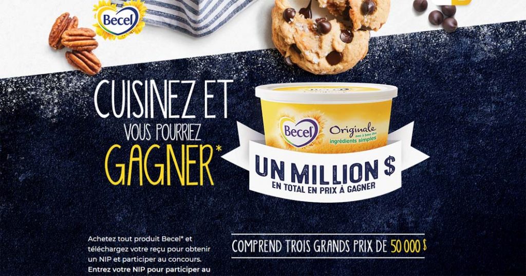 Concours Becel Nouvelles recettes gagnantes