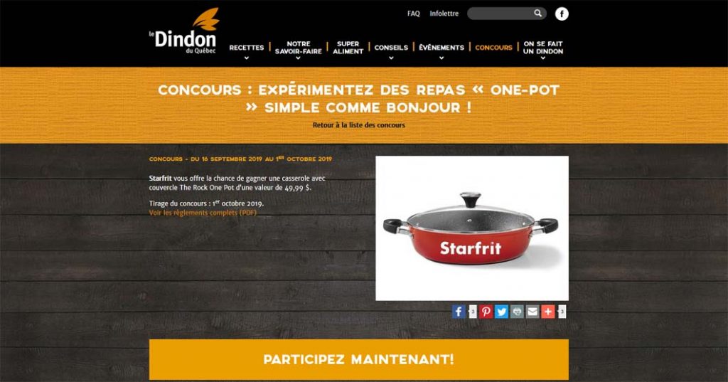 Concours Expérimentez des repas One-pot simple comme bonjour