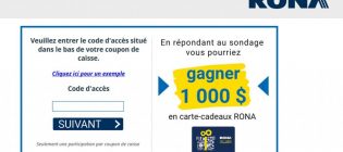 Concours Sondage Opinion Rona