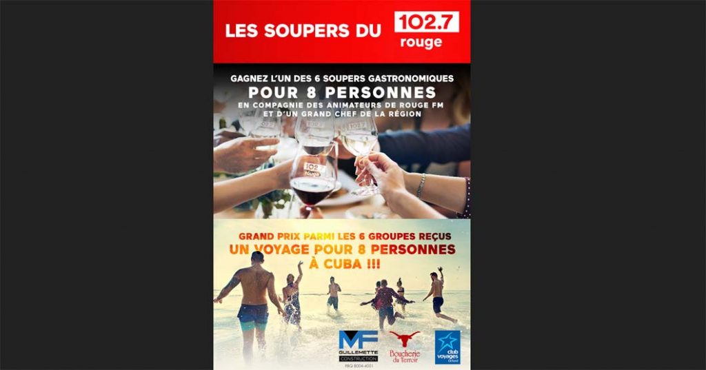 Concours Les soupers du 102.7 Rouge