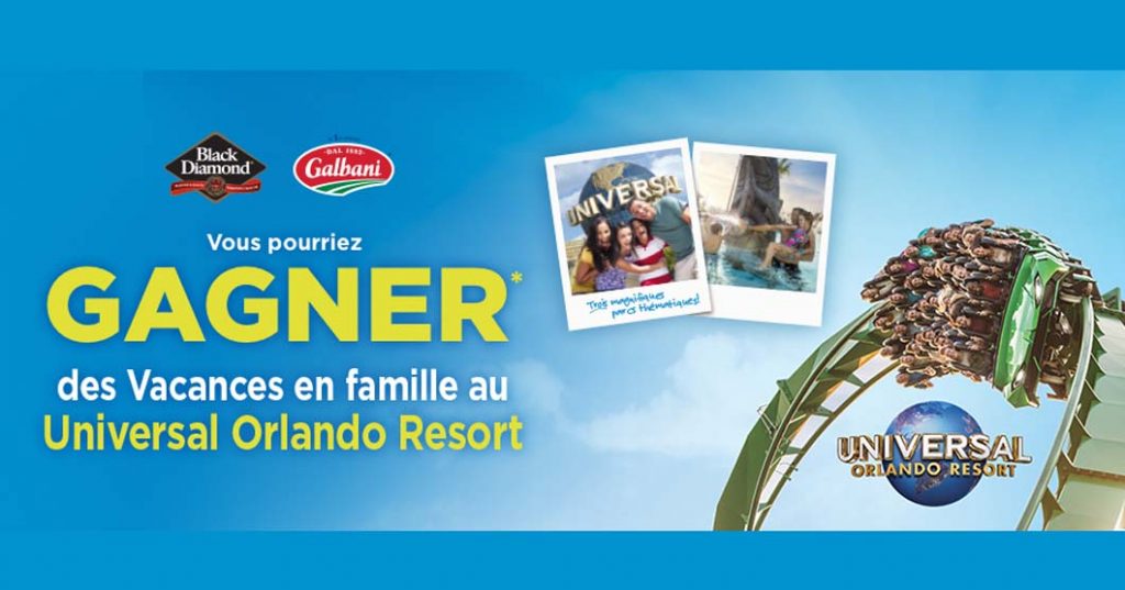 Concours Metro Parmalat (Black Diamond) Vous pourriez gagner des vacances en famille au Universal Orlando Resort