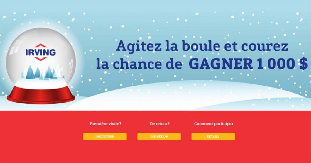 Concours IrvingFun.com Gagnez 1 000 $ par jour d’Irving Oil