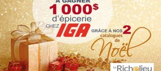 Concours Journal Le Richelieu 1 000 $ d’épicerie chez IGA