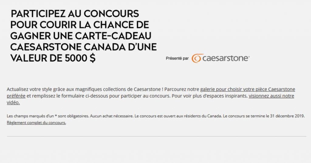 Concours Maison & Demeure Caesarstone