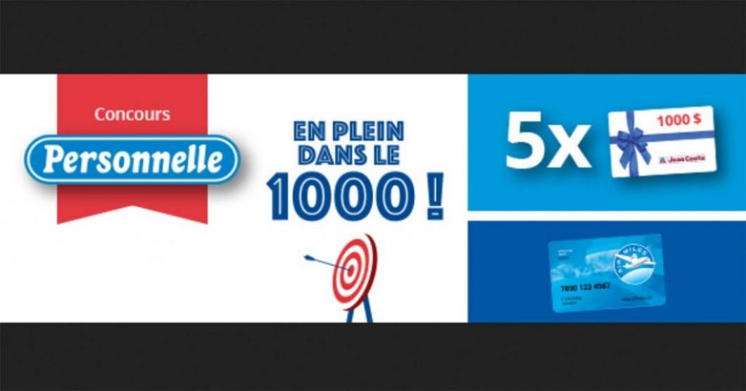 Concours Jean Coutu Personnelle - En plein dans le 1000 (mille)