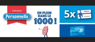 Concours Jean Coutu Personnelle - En plein dans le 1000 (mille)