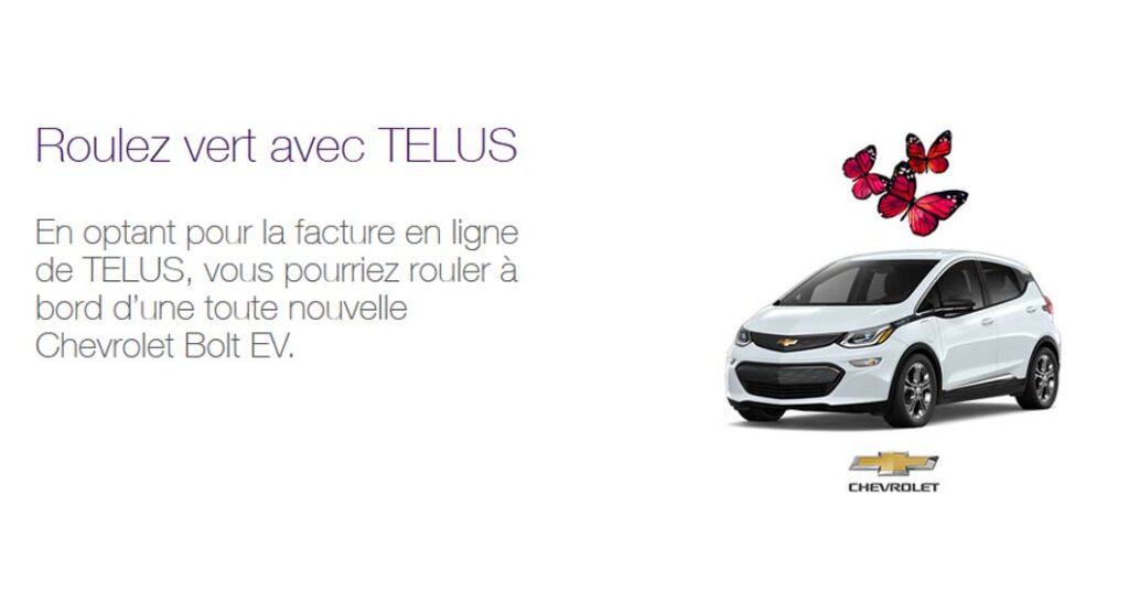 Concours Roulez vert avec TELUS