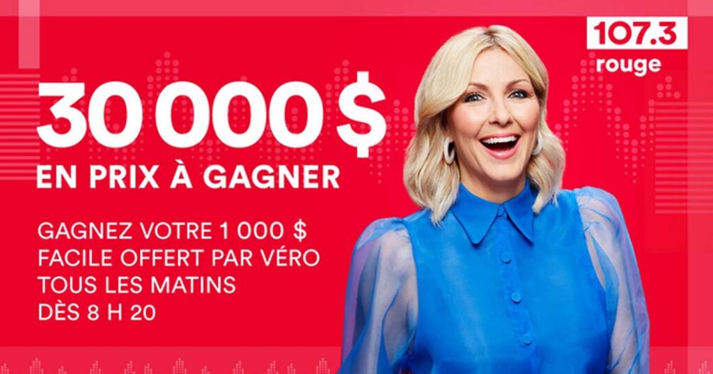 Concours Rouge FM Le 1000$ facile