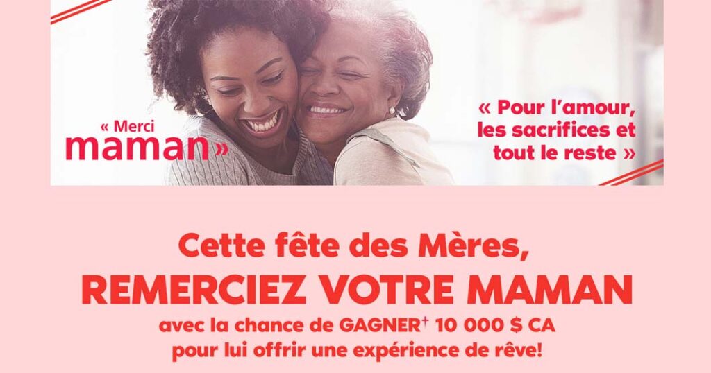 Concours P&G Pharmaprix Merci, maman