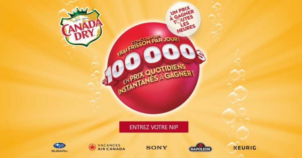 Concours Un vrai frisson par jour de Canada Dry