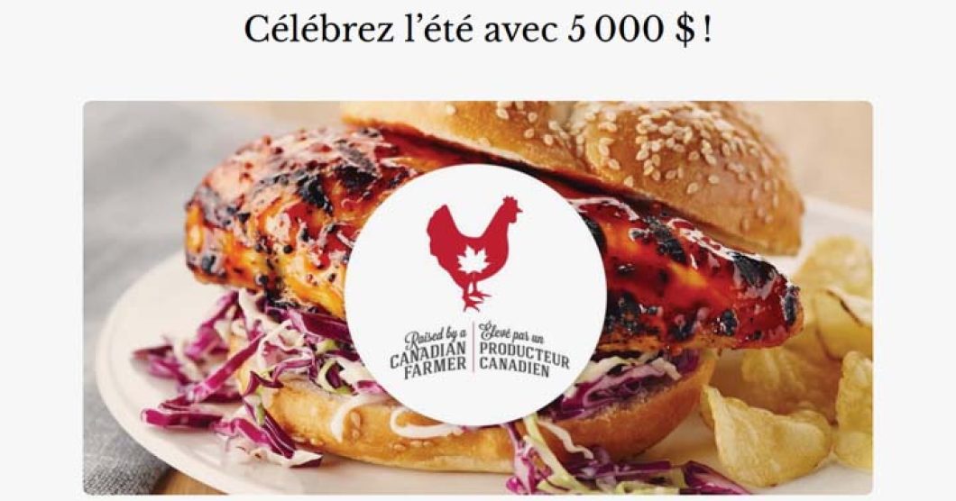 Concours Poulet du Canada Commencez l'été avec 5 000 $