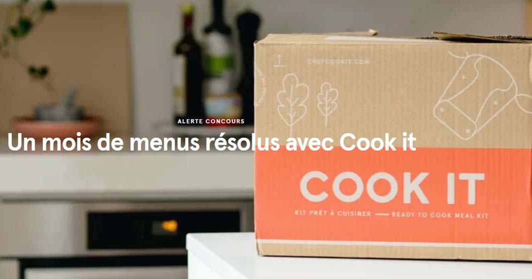 Concours Un mois de menus résolus avec Cook it et Zeste