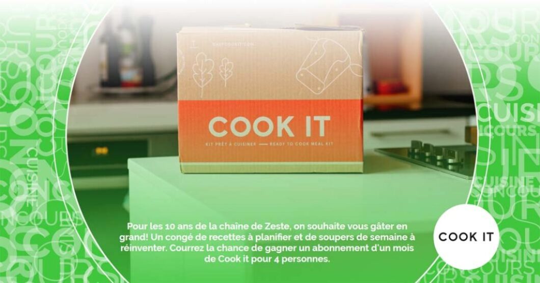 Concours Un mois de menus résolus avec Cook it et Zeste