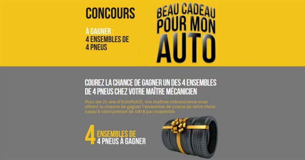 Concours AutoPlace 25 ans Beau cadeau pour mon auto