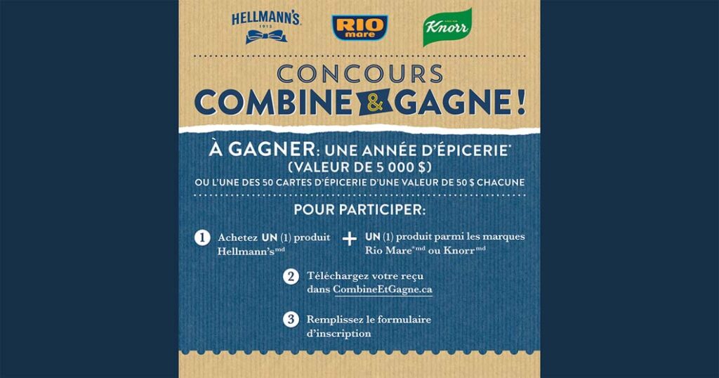 Concours Combine et gagne de Hellmann's