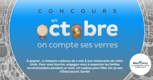 Concours SB Privilèges En octobre on compte ses verres avec Éduc'alcool