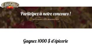 Concours Vinaigre Ancestral Gagnez 1 000 $ d’épicerie
