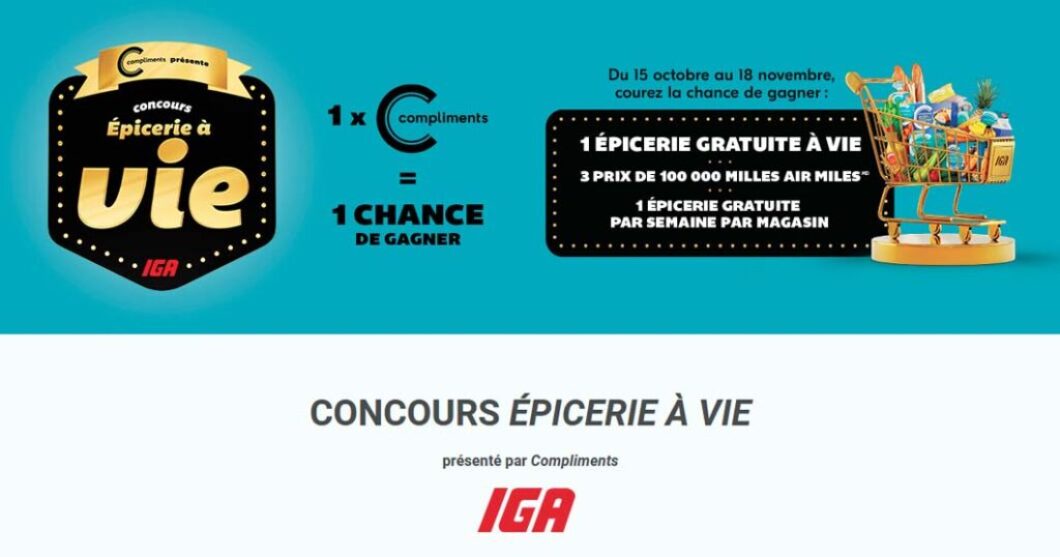 Concours IGA Épicerie à vie