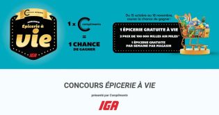 Concours IGA Épicerie à vie