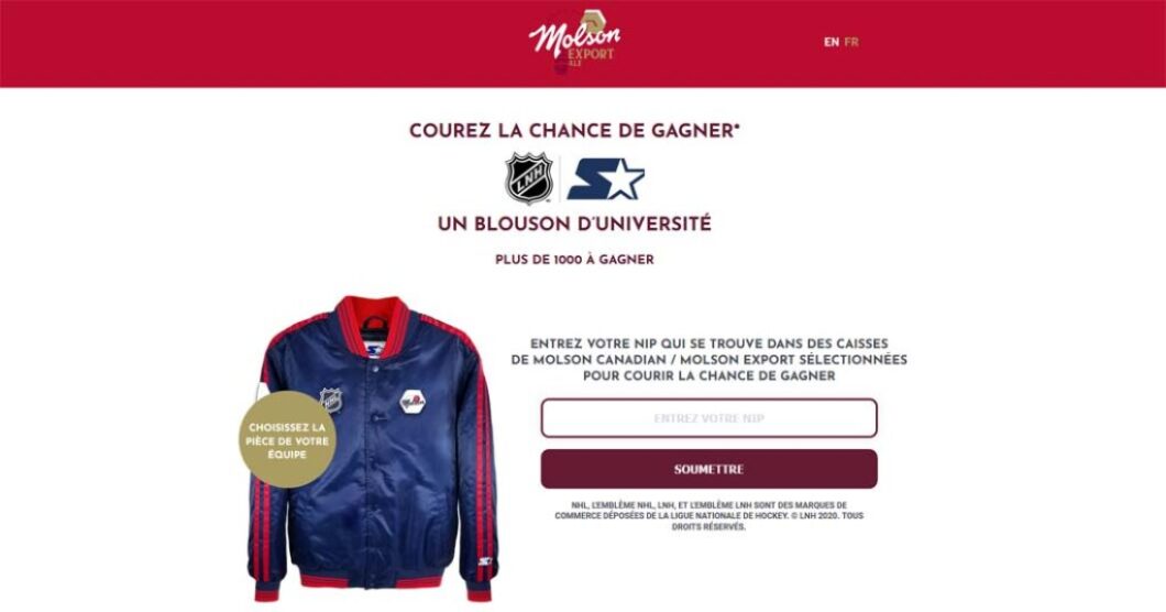 Concours Molson Blouson d’université Starter LNH