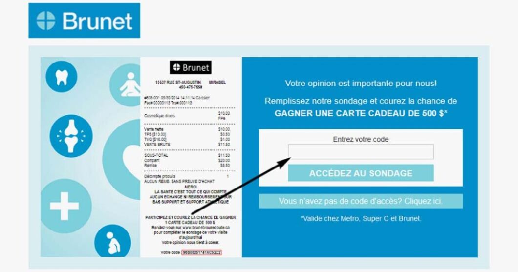 Concours Sondage opinion Brunet