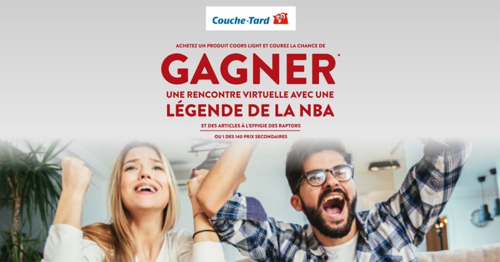 Concours Couche-Tard Séance de rencontre virtuelle Coors Light Raptors