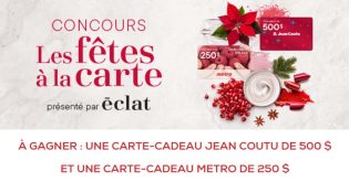 Concours Jean Coutu Les fêtes à la carte