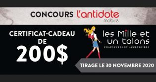 Concours L'antidote mobile Les Mille et un talons