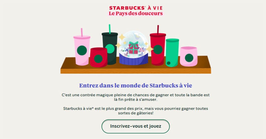 Concours Starbucks pour la vie Édition des fêtes