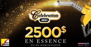 Concours Célébration gagnez 2 500 $ d'essence