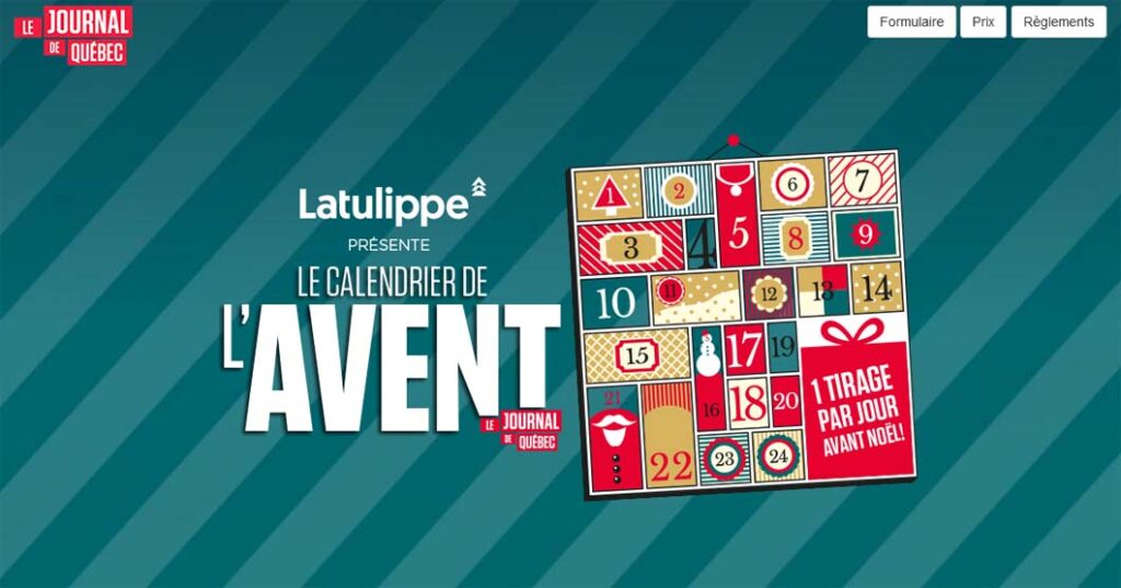 Concours Latulippe Calendrier de l'Avent