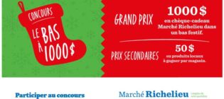 Concours Marché Richelieu Le bas à 1000$