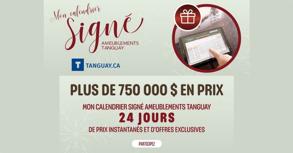 Concours Votre Noël signé Ameublements Tanguay