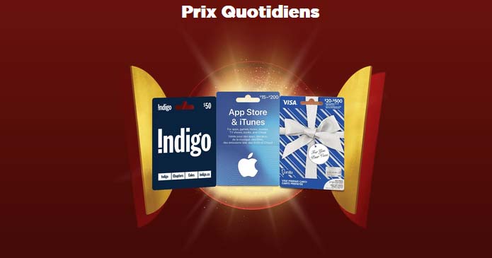 Prix quotidiens du concours Couche-Tard Le Calendrier de l'Avent