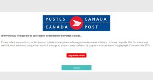 Concours sondage de satisfaction de la clientèle de la Société canadienne des postes