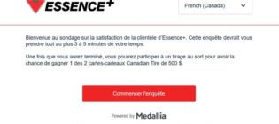 Concours sondage satisfaction clientèle Essence+ Canadian Tire