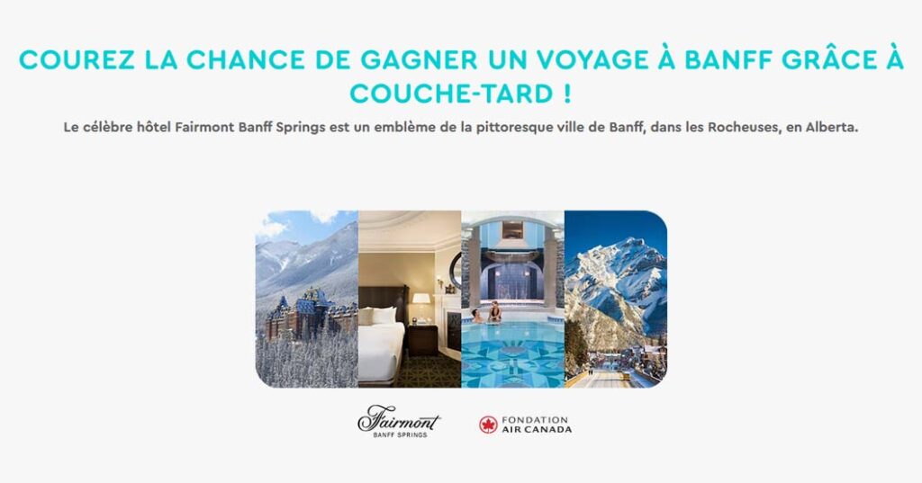 Concours Couche-tard et le Club des petits déjeuners Voyage à Banff