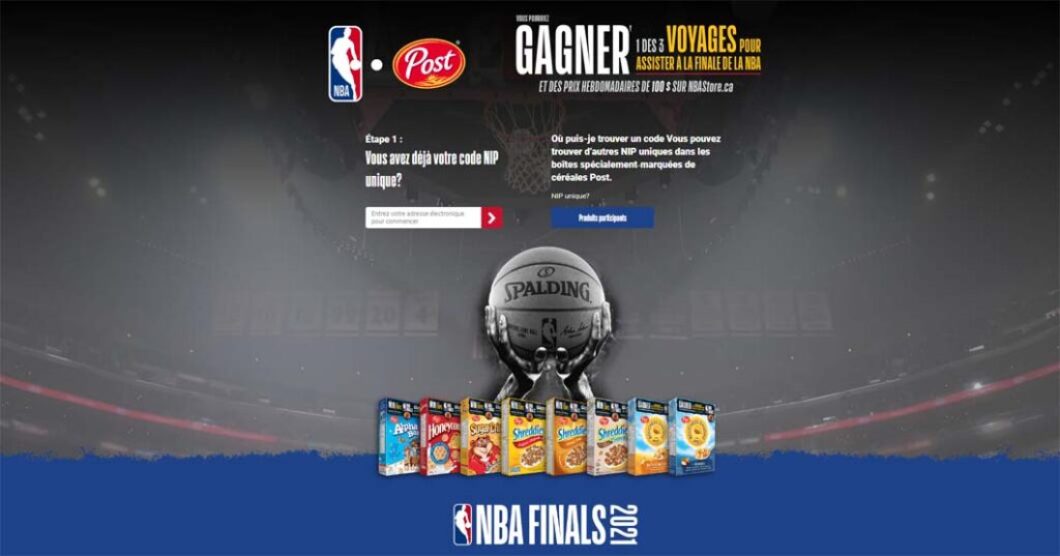 Concours Céréales Post Finales de la NBA