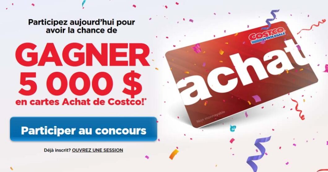 Concours Gagnez 5000$ en cartes Achat de Costco